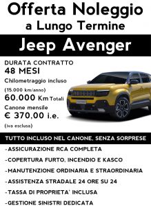 Offerta noleggio Jeep Avenger